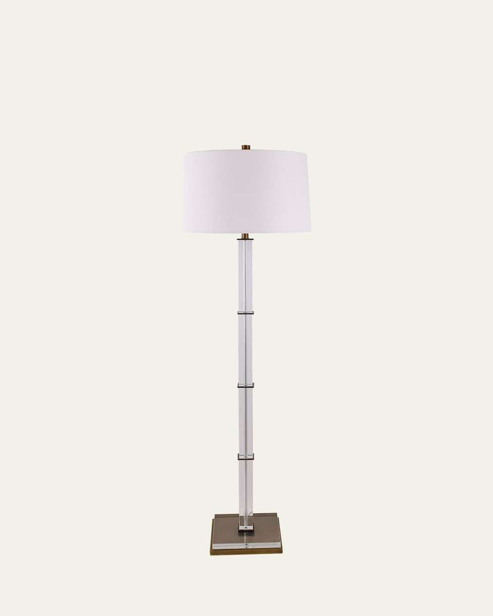 Blake Brass Crystal Floor Lamp